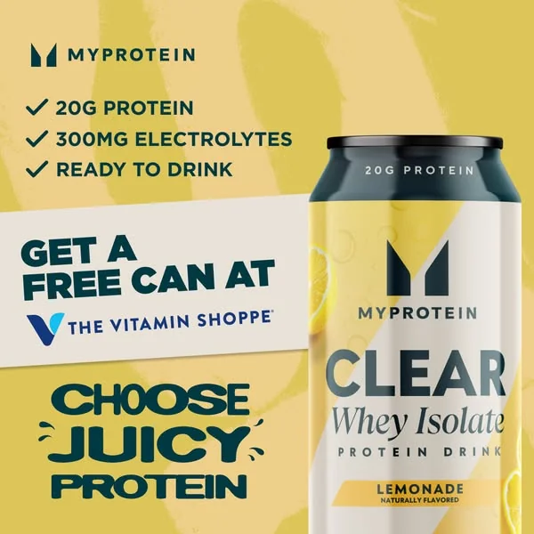 FREE MyProtein Clear Whey Protein Can at The Vitamin Shoppe (Rebate via Aisle)